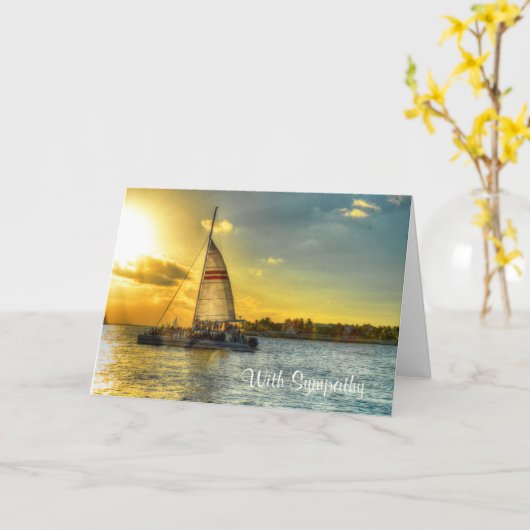 Sailboot Sympathia Card Kaart (Gele Bloem)