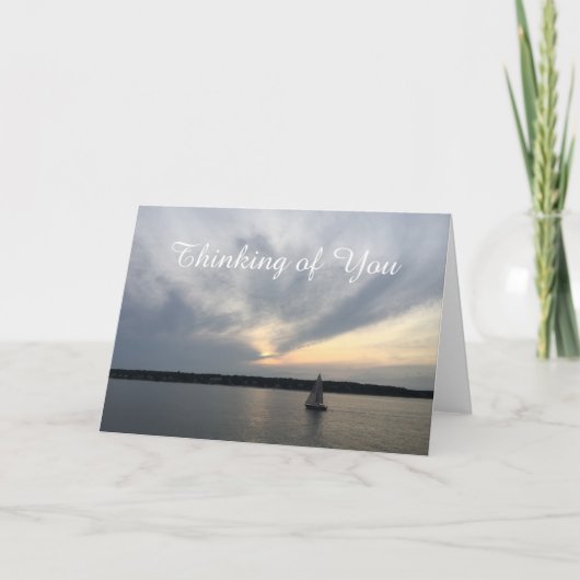 Sailboot Thinking of You Card Kaart (Voorkant)