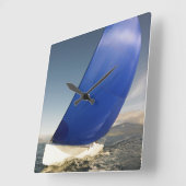 Sailboot Tipping in Wind Vierkante Klok (Hoek)