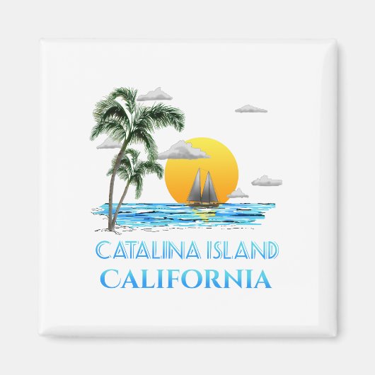 Sailboot van Catalina Island California Magneet (Voorkant)