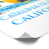 Sailboot van Catalina Island California Poster (Hoek)
