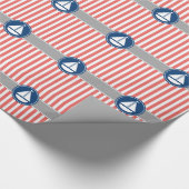 Sailboot van koraal cadeaupapier (Hoek)