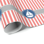 Sailboot van koraal cadeaupapier (Rol Hoek)