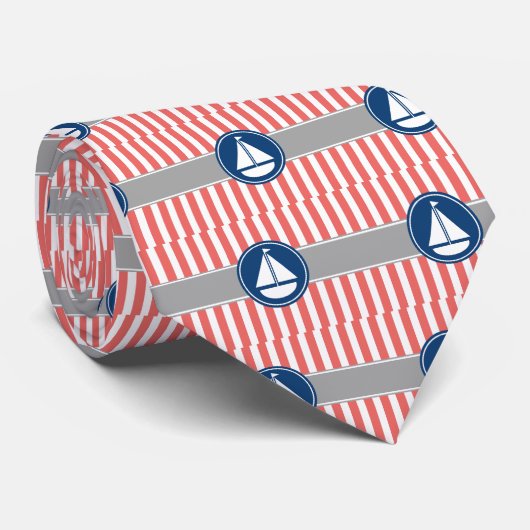 Sailboot van koraal stropdas (Opgerold)