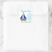 Sailboot verjaardagsfeestje favor stickers (Tas)