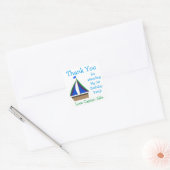 Sailboot verjaardagsfeestje favor stickers (Envelop)