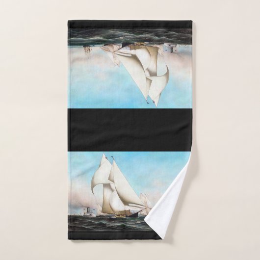 Sailboot Yacht Boat Race Ocean Bath Towel Set Bad Handdoek (Handdoek)