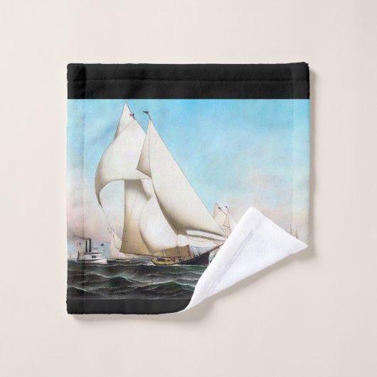Sailboot Yacht Boat Race Ocean Bath Towel Set Bad Handdoek (Wasdoekje)