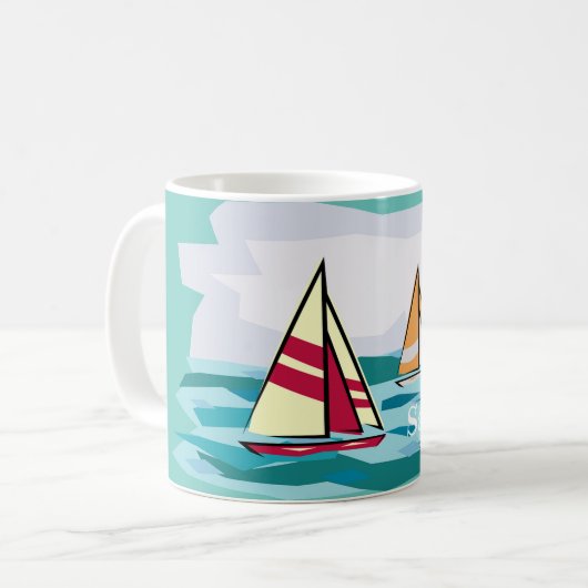 Sailbootontwerp Koffiemok (Voorkant links)