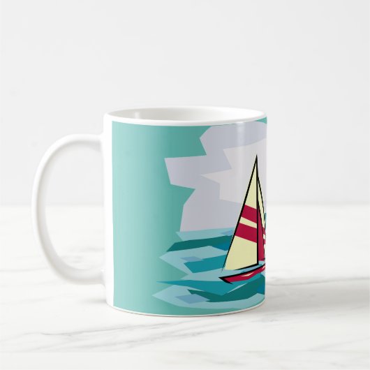 Sailbootontwerp Koffiemok (Links)