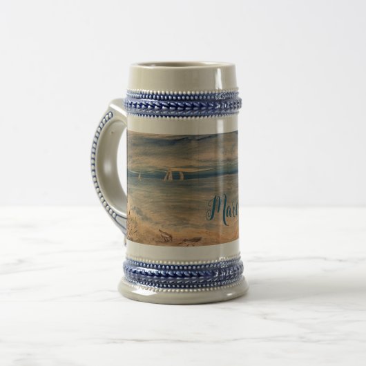 Sailboten Beer Stein Bierpul (Voorkant links)