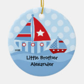 Sailboten Big & Little Brother kerstversiering Keramisch Ornament (Voorkant)