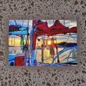 Sailboten en Sunset Lopez Island Welcome Mat