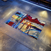 Sailboten en Sunset Lopez Island Welcome Mat