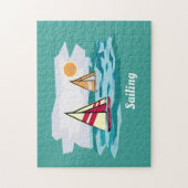 Sailboten Ontwerp Jigzaag Puzzle Legpuzzel (Verticaal)