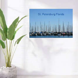 Sailboten St. Petersburg Florida Marina Poster