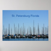 Sailboten St. Petersburg Florida Marina Poster (Voorkant)