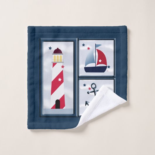 Saildesign voor geluid bad handdoek (Wasdoekje)