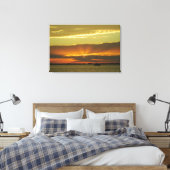 Sailen in de Sunset Wrapped Canvas Print (Insitu (Slaapkamer))