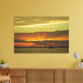 Sailen in de Sunset Wrapped Canvas Print (Insitu (Woonkamer))