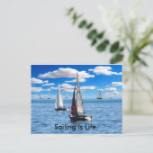 Sailen is het briefkaart van het leven (Staand voorkant)