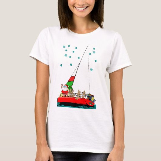 Sailen met kerstmis t-shirt (Voorkant)