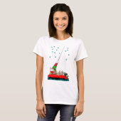 Sailen met kerstmis t-shirt (Voorkant volledig)