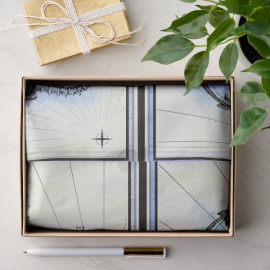 Sailen van  Nautical Artistic Decoupage Tissuepapier (Geschenk)