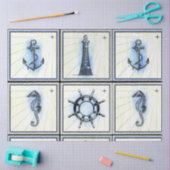 Sailen van Nautical Artistic Decoupage Tissuepapier (Craft)