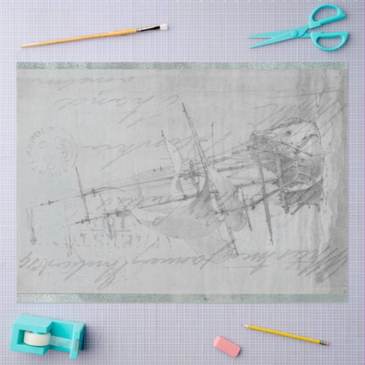 Sailen van scheepsmeubelen Ontvlechtingspagina Tissuepapier (Craft)