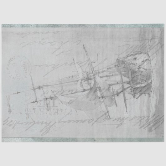 Sailen van scheepsmeubelen Ontvlechtingspagina Tissuepapier (Voorkant)