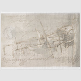 Sailen van scheepsmeubelen Ontvlechtingspagina Tissuepapier