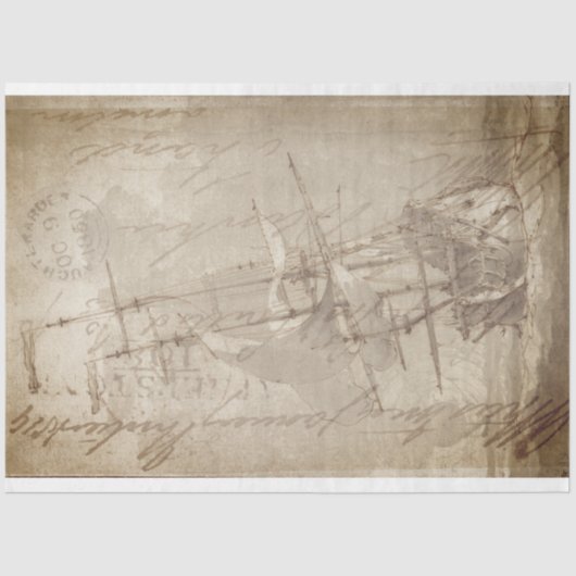 Sailen van scheepsmeubelen Ontvlechtingspagina Tissuepapier (Voorkant)