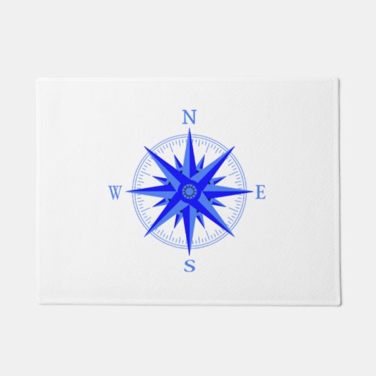 Sailen - Wind Roos Compass Nautical Shirt Deurmat (Voorkant)