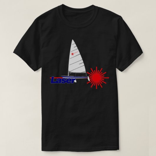 Sailerlaserdinghy met de Bestseller Laser Class T-shirt (Design voorkant)