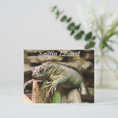 Sailfin Lizard Briefkaart (Staand voorkant)