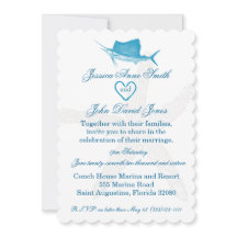 Sailfish bruiloft uitnodiging