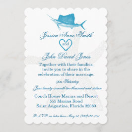 Sailfish bruiloft uitnodiging