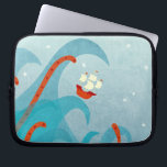 Sailing Adventure Laptop Sleeve<br><div class="desc">Een enkel zeilschip of een boot vol onverschrokken zeelui op een enorme golf aan als een tentakelend zee monster uit de diepblauwe oceaan komt. Voor je favoriete reisbureau,  reiziger of de kapitein. Originele kunst van Nic Squirrell.</div>