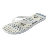 Sailing Anchor Nautical Rope Kno Flip Flop Sandals (Schuin)