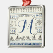 Sailing Anchor Nautical Rope Monogram Ornament (Links)