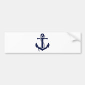 Sailing Anchor Navy Bumpersticker (Voorkant)
