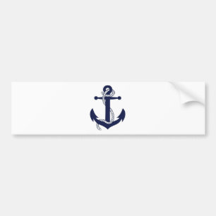 Sailing Anchor Navy Bumpersticker