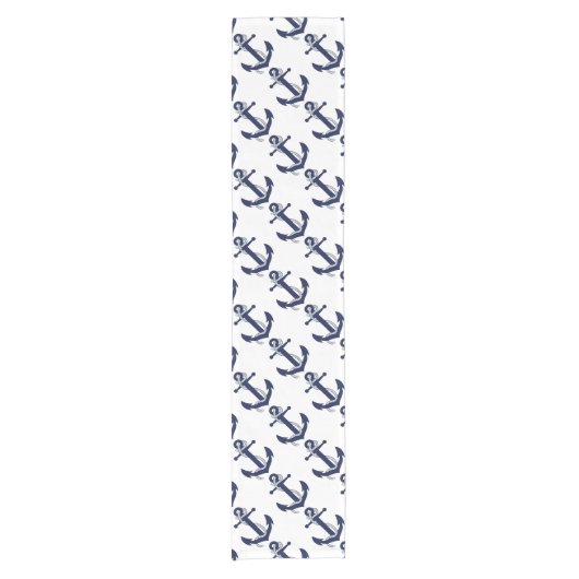 Sailing Anchor Navy Korte Tafelloper (Voorkant)