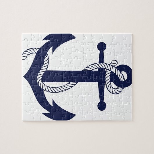 Sailing Anchor Navy Legpuzzel (Horizontaal)