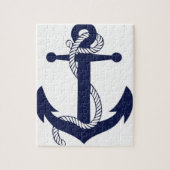 Sailing Anchor Navy Legpuzzel (Verticaal)