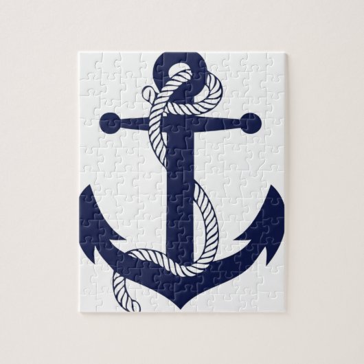 Sailing Anchor Navy Legpuzzel (Verticaal)