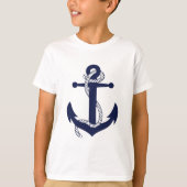 Sailing Anchor Navy T-shirt (Voorkant)