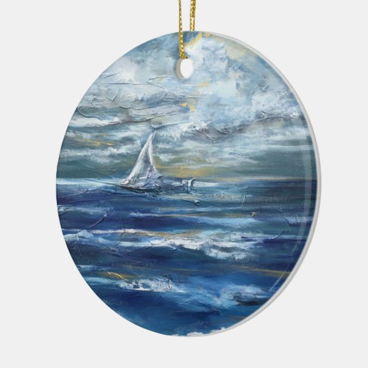 "Sailing" Art Ornament (Links)