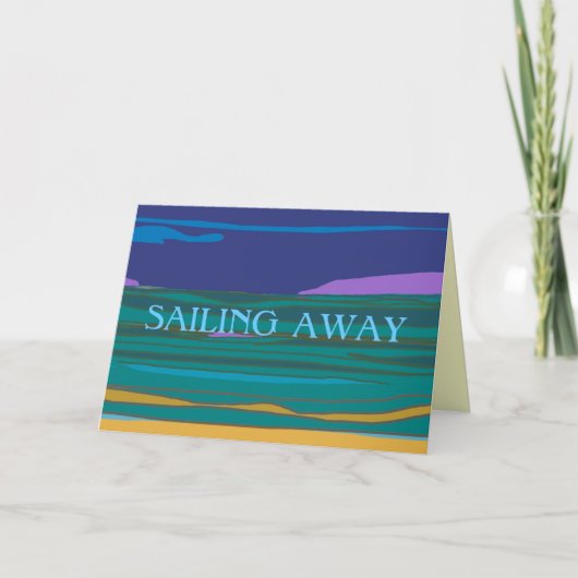 Sailing Away >Holidays Farewell Card Feestdagen Kaart (Voorkant)